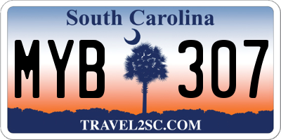 SC license plate MYB307