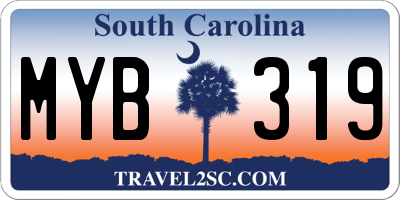 SC license plate MYB319