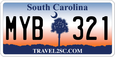 SC license plate MYB321