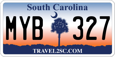 SC license plate MYB327