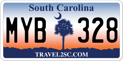 SC license plate MYB328
