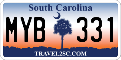 SC license plate MYB331