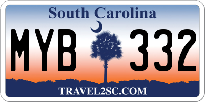 SC license plate MYB332