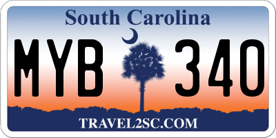 SC license plate MYB340
