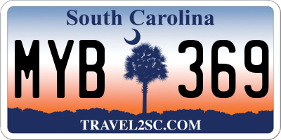SC license plate MYB369