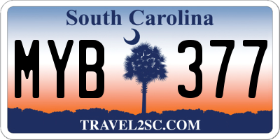 SC license plate MYB377