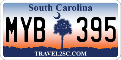 SC license plate MYB395