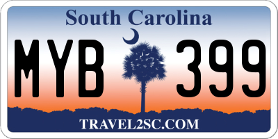 SC license plate MYB399