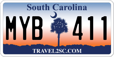 SC license plate MYB411