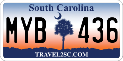 SC license plate MYB436