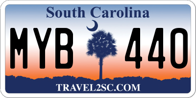 SC license plate MYB440