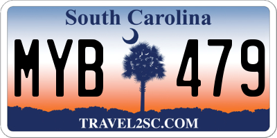 SC license plate MYB479
