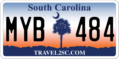 SC license plate MYB484