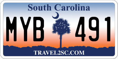 SC license plate MYB491