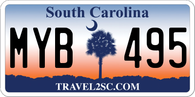 SC license plate MYB495