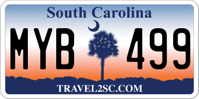 SC license plate MYB499