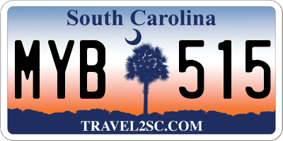 SC license plate MYB515