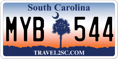 SC license plate MYB544
