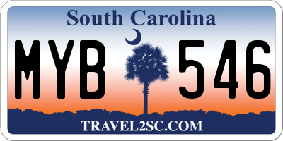 SC license plate MYB546