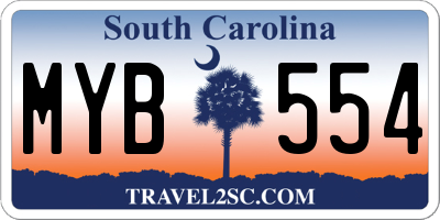 SC license plate MYB554