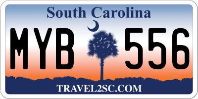 SC license plate MYB556