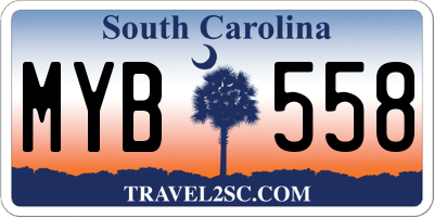 SC license plate MYB558