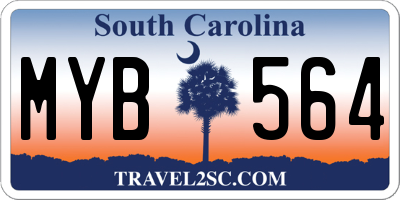 SC license plate MYB564