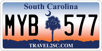 SC license plate MYB577