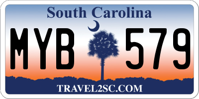 SC license plate MYB579