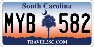 SC license plate MYB582