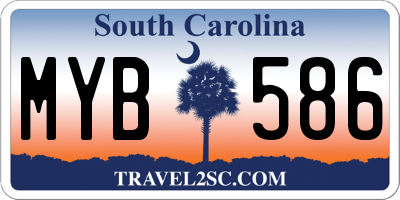 SC license plate MYB586