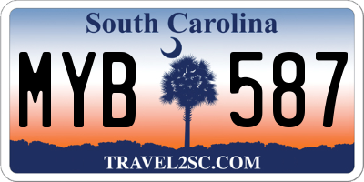 SC license plate MYB587