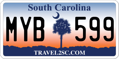 SC license plate MYB599
