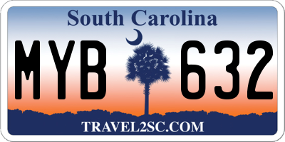 SC license plate MYB632