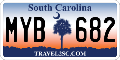 SC license plate MYB682