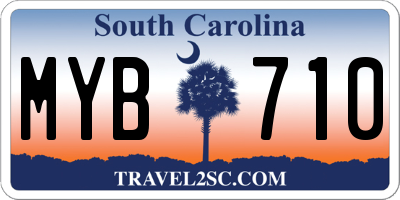 SC license plate MYB710