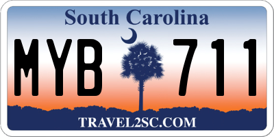 SC license plate MYB711