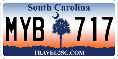 SC license plate MYB717