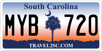 SC license plate MYB720