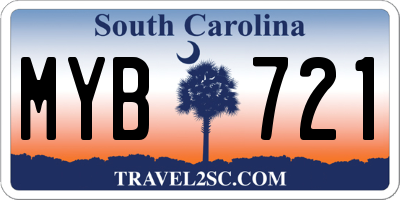 SC license plate MYB721