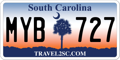 SC license plate MYB727