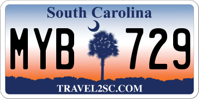 SC license plate MYB729