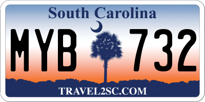 SC license plate MYB732