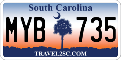SC license plate MYB735