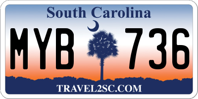 SC license plate MYB736