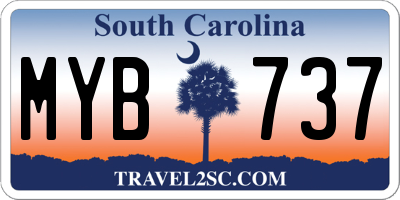 SC license plate MYB737