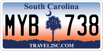 SC license plate MYB738