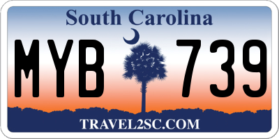 SC license plate MYB739