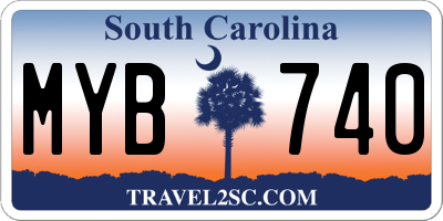 SC license plate MYB740