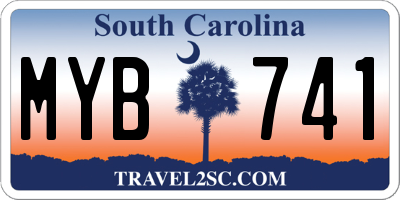 SC license plate MYB741